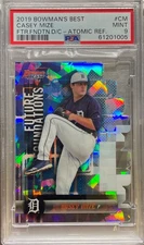 CASEY MIZE 2019 Bowman's Best FUTURE FOUNDATIONS D/C ATOMIC REF #CM PSA 9 MINT