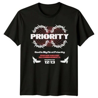 Gott ist meine erste Priorität T-Shirt Bibelvers christliches Geschenk für Sie und Ihn