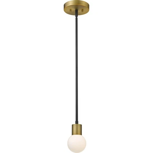 Z-Lite 621MP-MB-FB Neutra Pendant Matte Black and Foundry Brass - Picture 1 of 8