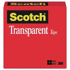 Scotch 60012592 1" x 72 yds 3" Core Tape - Transparent 1-Roll New