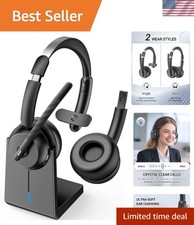 Ergonomic Over-Ear Headset with 50-Hour Battery  Smart Mute for Professionals