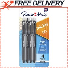 4pack Paper Mate Ink Joy Retractable Gel Pen Bold Point 1.0mm, Black 2061416