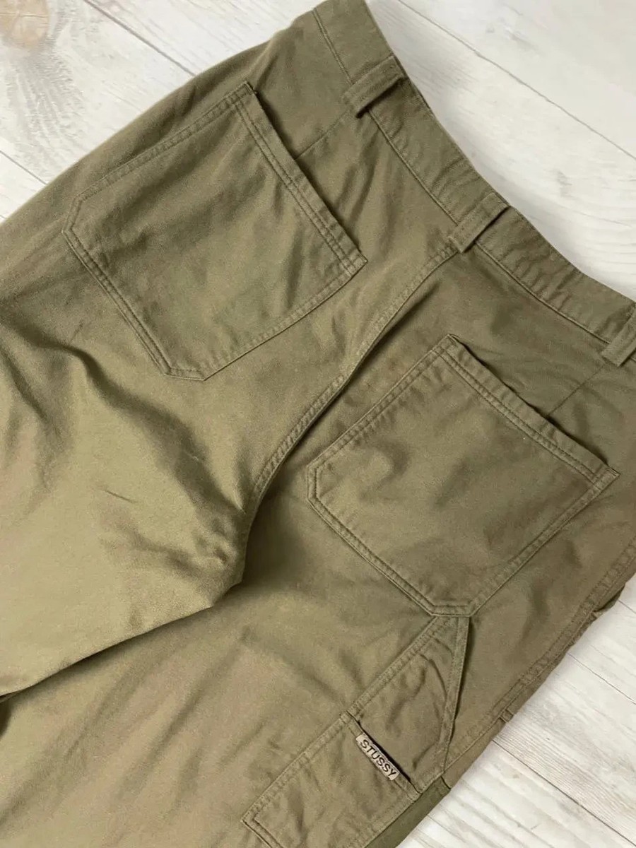 Vintage Stussy Carpenter Baggy Cargo Pants 90s Made In USA Men
