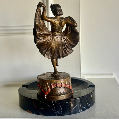 Antike Franz Bergmann, Wiener Bronze & Marmor Erotik Skulptur Vide Poche - Bild 9 von 15