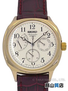 Authentic Seiko Mechanical SARC010 6R20-00E0 Yellow Gold Plated Leather 40mm #TW2601