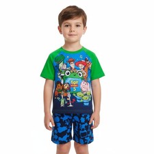 Disney Toy Story Boys Pyjamas, Kids Short Summer PJs Set, Buzz Lightyear Woody