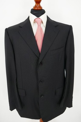 Canali Anzug Gr.54 100% Schurwolle Anthrazit Schwarz Blue Label Top Zustand