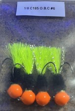 Hand Tied Crappie Jigs with Variations Round Head No Eyes Made in the USA