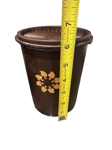 Vintage Tupperware Brown Servalier Canister Set of 4 Nesting Stacking - Picture 8 of 9