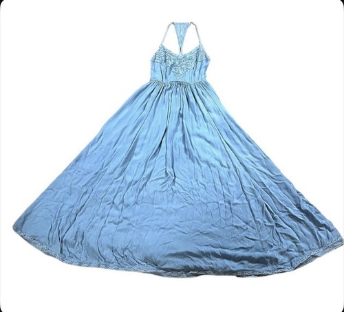 Kimchi Blue Dove Crinkle Gauze Maxi Dress Size 4 Boho Cottage Romantic Lace - Picture 9 of 9