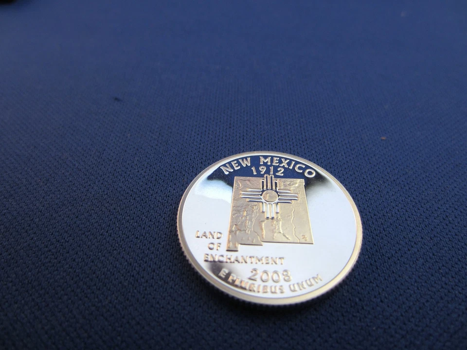 2008-S Silver Quarter NEW MEXICO Deep Cameo Mirror Proof Upper Grading Range - Image 3 of 3