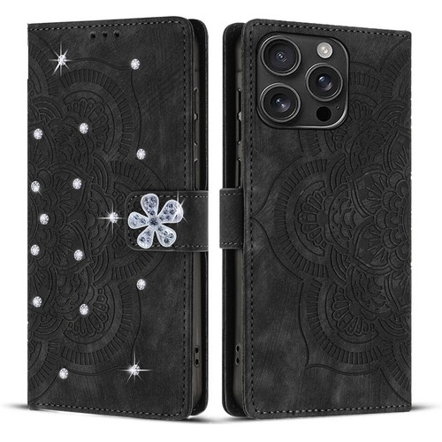 For iPhone 16e Pro Max 15 14 Plus 13 12 11 Diamond Wallet Flip Stand Phone Case - Picture 9 of 13
