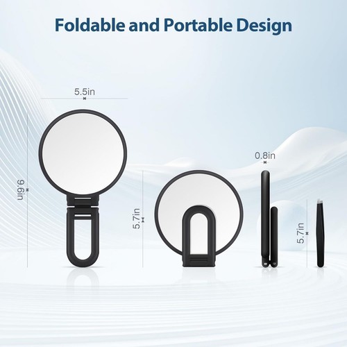 30X MAGNIFYING MAKEUP MIRROR Daylight Vanity Bathroom Travel Compact - Picture 4 of 8