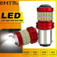2pcs 1157 2057 LED Reverse Backup Light Bulbs White 6000K 2800lm Super Bright