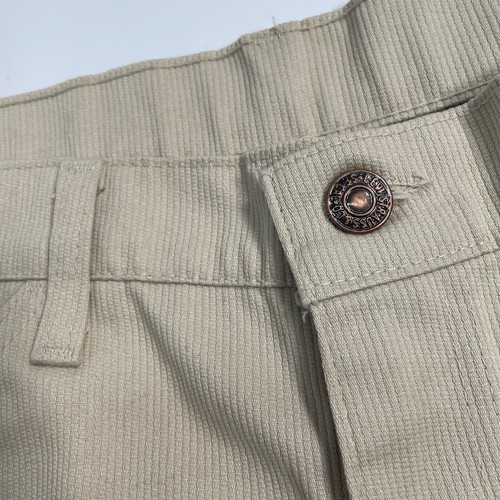 Vintage 80's Levi's Sta-Prest Tan Corduroy Khaki Pants Jeans 517 USA, W34xL27.5 - Picture 10 of 16