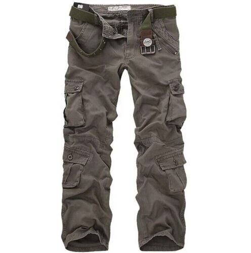 Hombres Ejército Carga Combate Militar Pantalones Pantalones Pantalones Multi Bolsillos Trabajo Informal` - Imagen 14 de 30