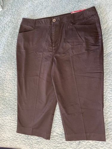 Christopher & Banks Capri neuf avec étiquette taille 14P coupe classique noir coton mélangé