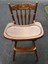 antique oak hill furniture baby chair - america 1776 edition