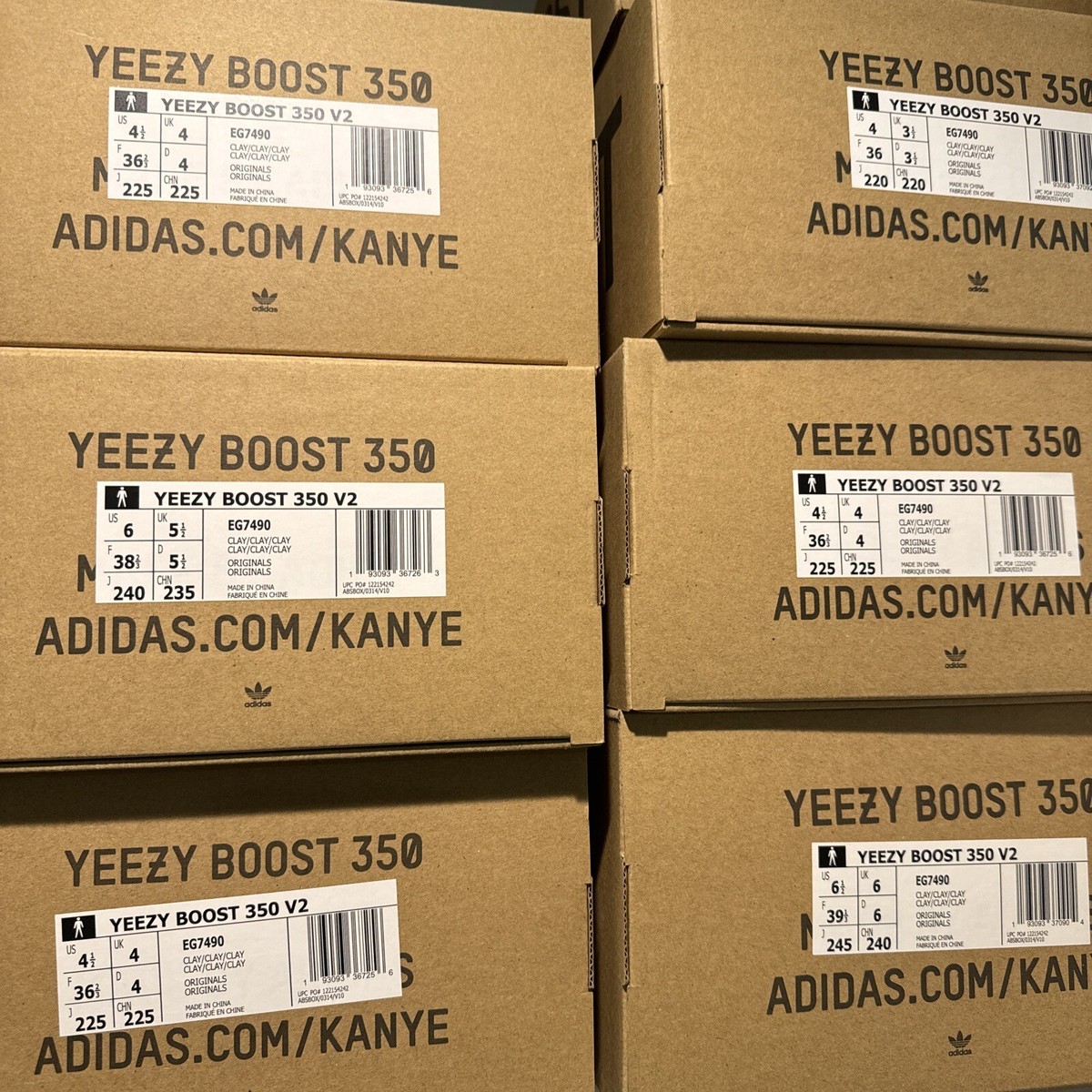 NEW adidas Yeezy Boost 350 V2 Clay 2019 LOW Sizes! 4 4.5 5 5.5 6 6.5 Mens  EG7490 | eBay