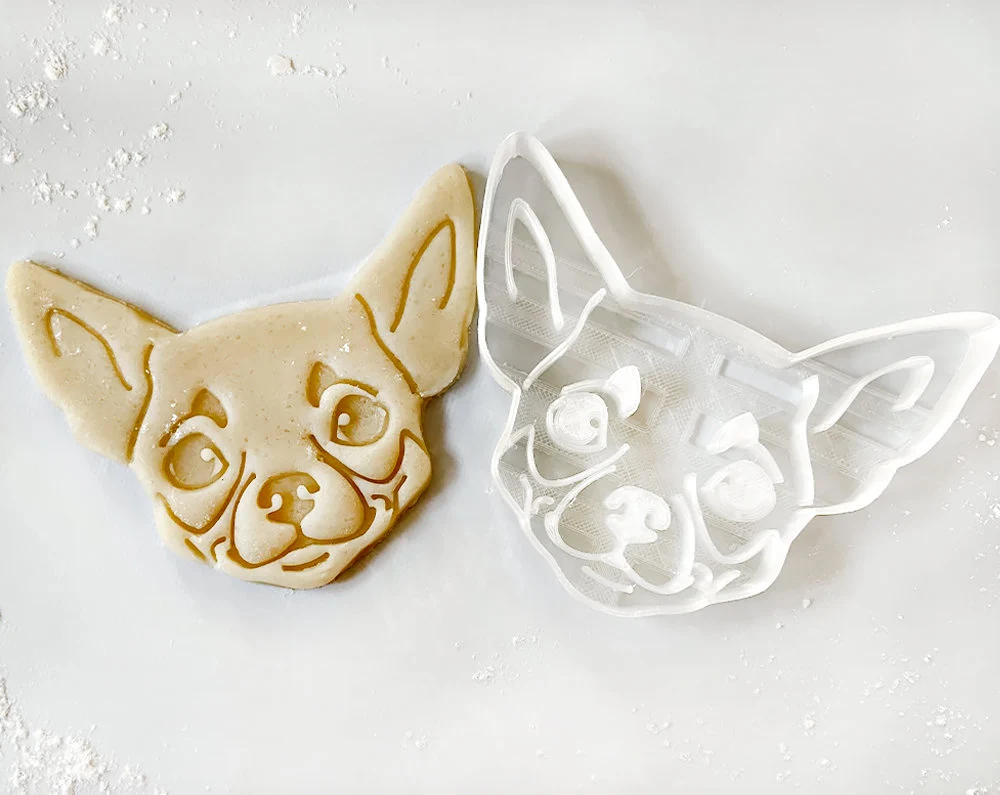 Chihuahua Cookie Cutter, Dog Cookie Cutter, Cookie Stamp