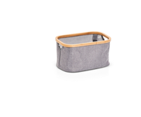 Zeller Faltbarer Aufbewahrungskorb Bamboo Grau Bambus Korb 29,5 X 20 Cm Faltbox