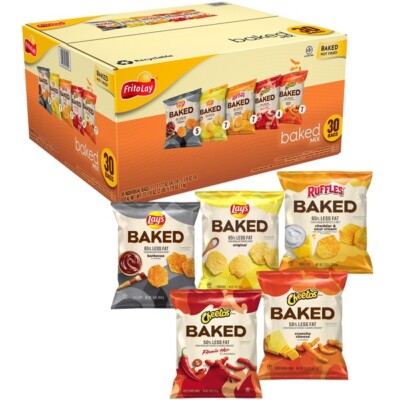 Frito-Lay Baked Mix Variety Pack 30ct - Guilt-Free Snack Pack, Delicious Crunch