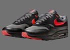 Nike Air Max 1 ESS Vamps Bred Black Grey University Red FZ5808-008 Men's