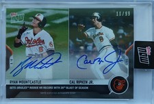 Ryan Mountcastle Cal Ripken Jr. ORIOLES 2021 TOPPS NOW ON CARD AUTO 10/99 816A