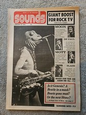 Sounds Music Newspaper January 18th 1975, Keith Moon All Is Revealed Cover