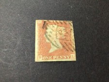 Gran Bretagna 1841 francobollo un penny rosso imperfetto Rif 58908