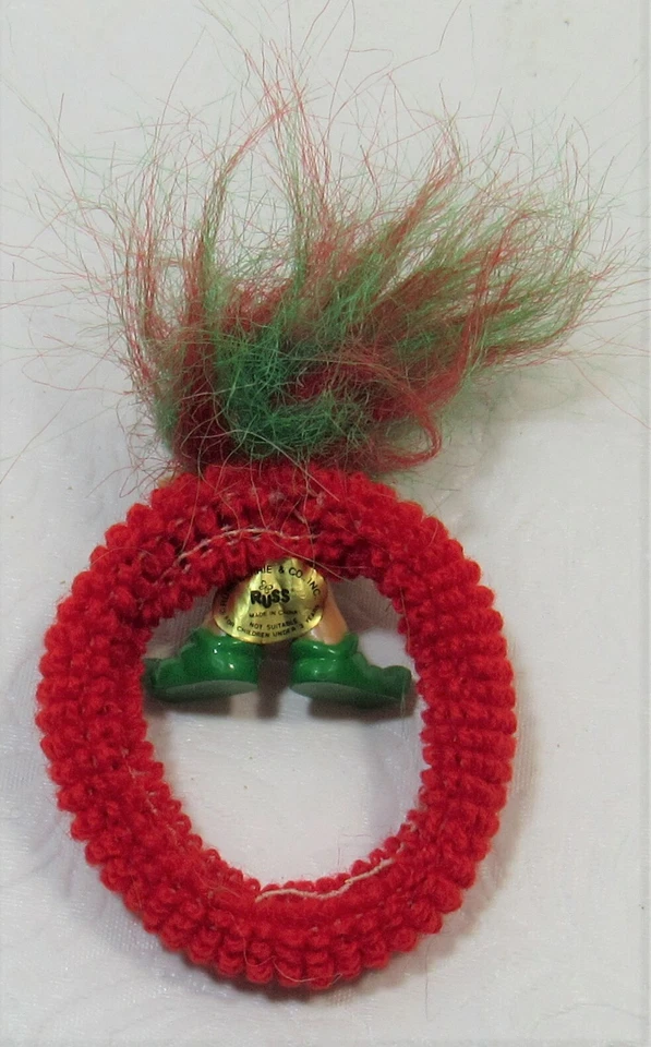 Russ Troll Doll Hair Tie Scrunchie Christmas Vintage - Image 3 of 4
