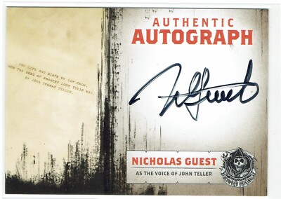 Sons of Anarchy Staffeln 1-3 Autogramm Auto A13 Nicholas Guest als John Teller