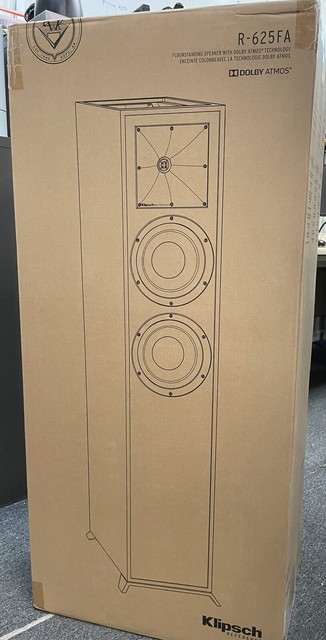 Klipsch R-625FA Floorstanding 100 Watt Dolby Atmos Speaker - Black ...