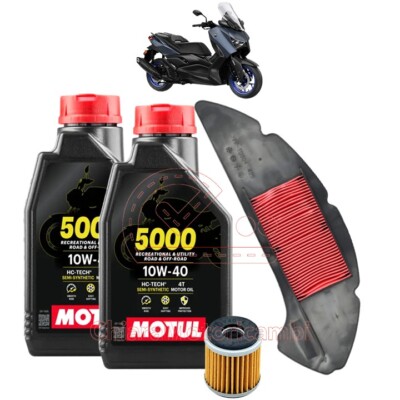 Kit Tagliando Bardahl Per Yamaha N-Max 125 (2015-2017): Olio XTM Synt 10W40, Filtro Aria Hiflo E Candela NGK
