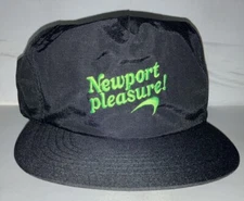 Vtg Newport Pleasure Cigarettes Snapback Hat Cap Rare 90s Deadstock Smoking