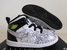 Nike Air Jordan 1 Mid Se Td White-Black-Volt Diy Sz 7c DC4097-100 