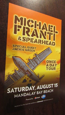 2015 Michael Franti & Spearhead Concert Flyer Card 6''x4'' Mandalay Bay Las Vegas
