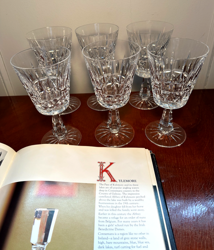Vintage 6er Set Waterford Kristall Kylemore Wasserkelche/Weingläser IRLAND - Bild 4 von 15