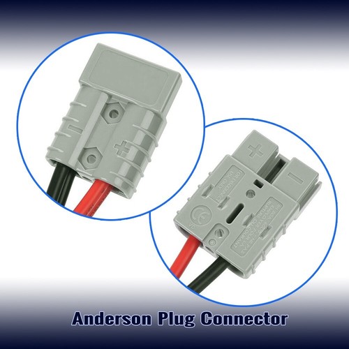 2 to 1 ANDERSON STYLE PLUG DOUBLE ADAPTER LEAD AMP 50A 12VY Adaptor DT Wiring - Picture 10 of 24