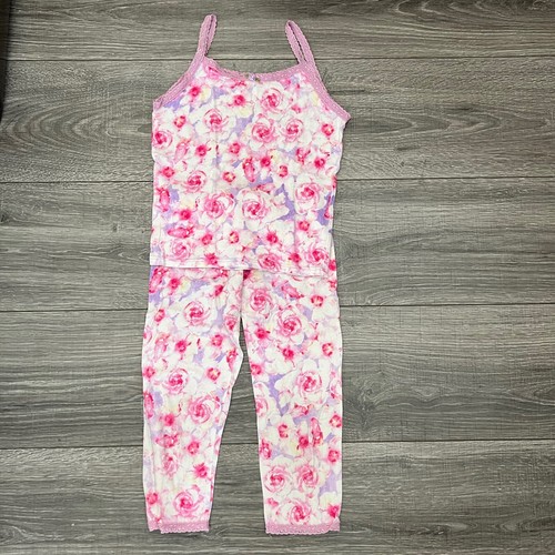 Esme Girls Pajamas Night Gowns Cami Pants sz Small 4 5 Zebra Print Rose - Picture 7 of 24