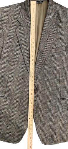 Vito Ruffolo Tweed Blazer 48R Plaid Lanificio Di Pray Biella Italy Wool Silk - Picture 7 of 11
