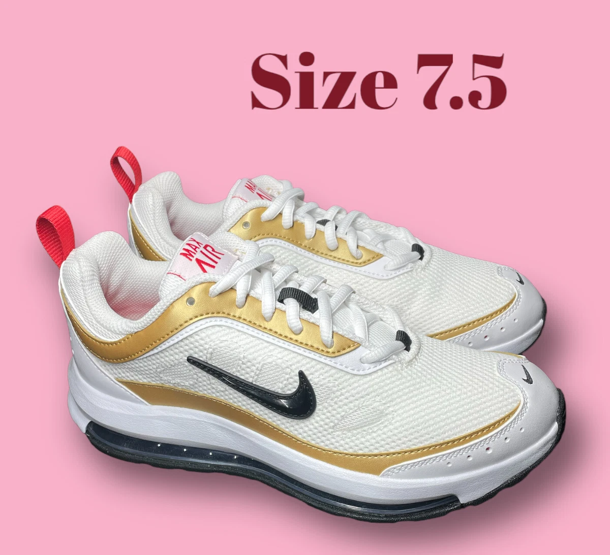 Nike air max 720 white best sale and gold