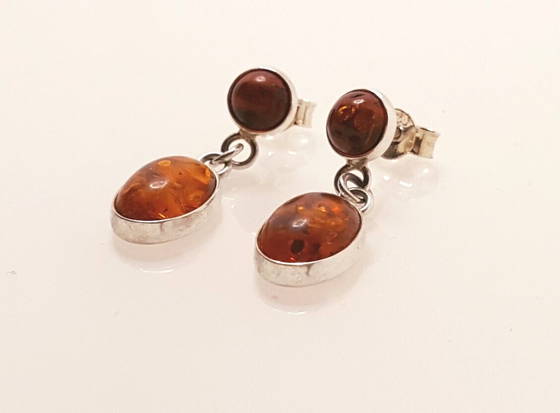 Gorgeous Real Baltic Ambers Stud Dangle Earrings … - image 19