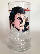  Star Trek III~Spock Lives glass~mint Leonard Nimoy- Taco Bell 1984