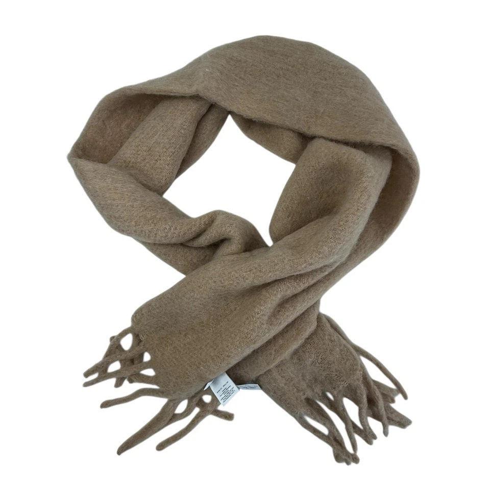 Новый J экипажа матовый вязаный шарф 81 x 15 верблюд коричневый бахрома BU713 - Изображение 3 из 4