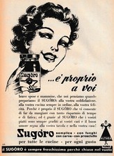 PUBBLICITA' 1950 SUGORO ALTHEA PARMA SALSA SUGO POMODORO CUOCA BARATTOLO