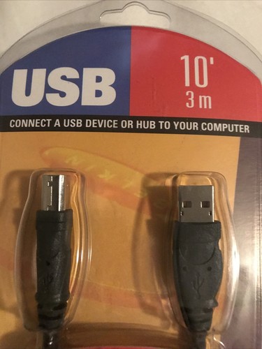 Belkin USB 2 Hi-Speed 10' Windows Macintosh Compatible A B Plug Cable I18 - Picture 4 of 7