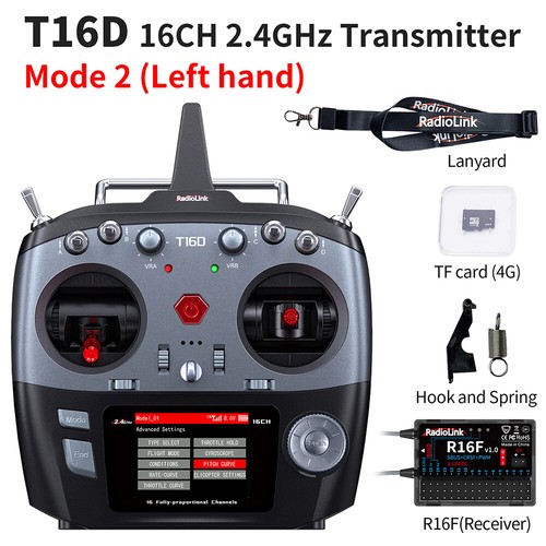RadioLink T16D 16CH RC Transmitter 2.4G R16F Receiver for RC Car Boat Drone - Picture 21 of 27