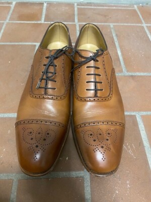 LOAKE DURHAM SCHNÜRSCHUHE DRESS SHOES LEDER CHESTNUT US 13 EUR 46/47 UK 12 F