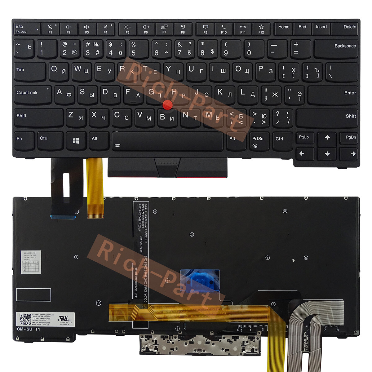 Russian Backlit W/Trackpoint Keyboard for Lenovo Thinkpad P14S T14